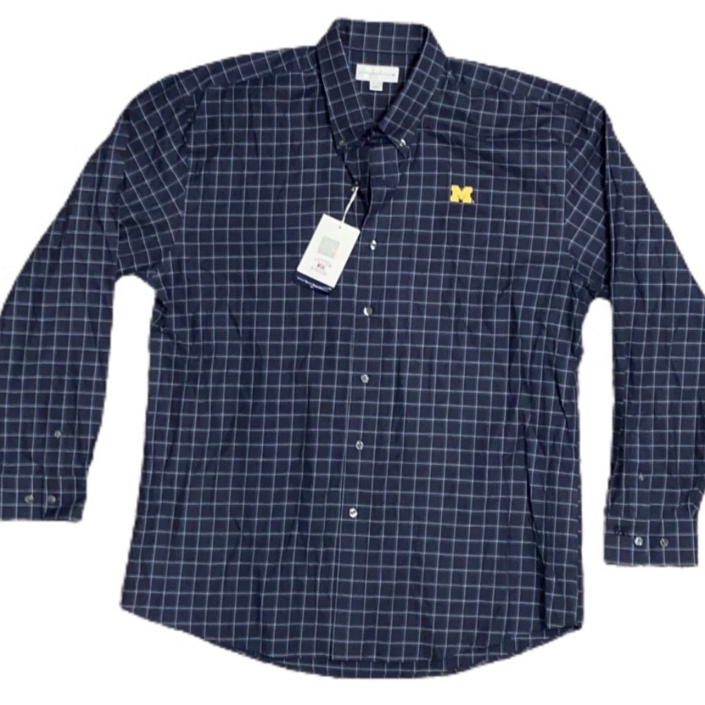 University of Michigan long sleeve button up XXL